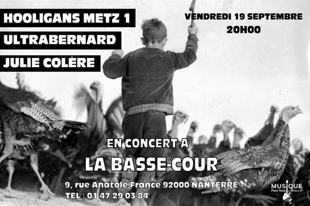 Concert à la Basse Cour (Entrée Libre) le 19 septembre 2014 à Nanterre (92)