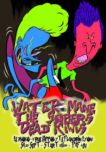 Water Mane + The Sobers + Dead Kiwis au Moko le 20 septembre 2014 à Lyon (69)
