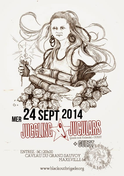 Juggling Jugulars + Lupus Ad Mortem au Caveau du Grand Sauvoy le 24 septembre 2014 à Maxéville (54)