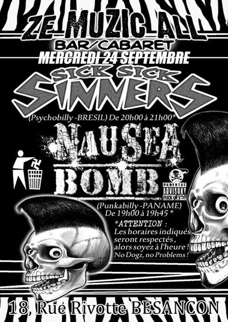 Sick Sick Sinners + Nausea Bomb @ Ze Muzic All le 24 septembre 2014 à Besançon (25)