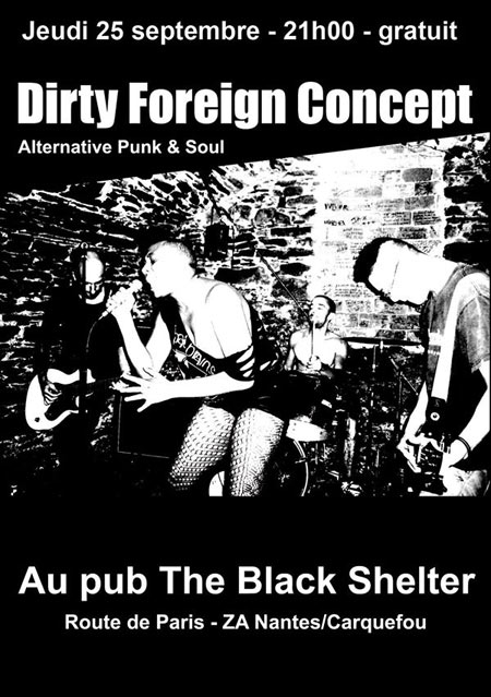 Dirty Foreign Concept au pub The Black Shelter le 25 septembre 2014 à Carquefou (44)