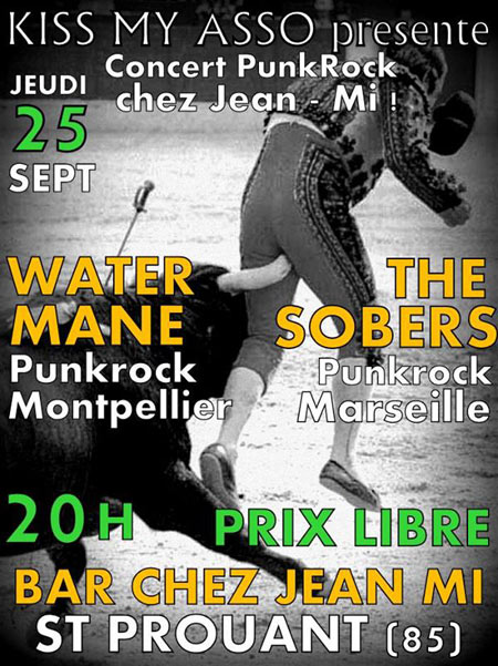 Water Mane + The Sobers au bar Chez Jean-Mi le 25 septembre 2014 à Saint-Prouant (85)