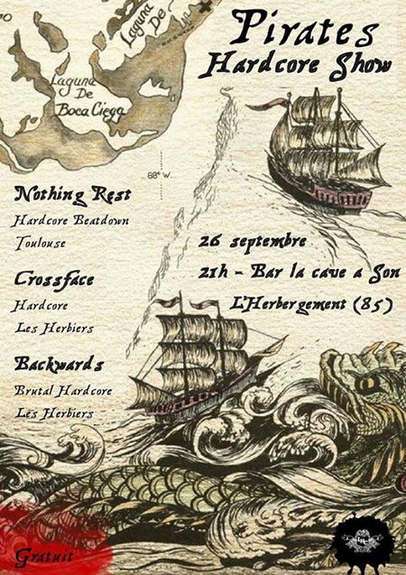 Pirates Hardcore show à la Cave à Son le 26 septembre 2014 à L'Herbergement (85)