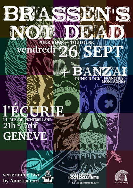 BRASSEN'S NOT DEAD + BANZAÏ à L'ÉCURIE le 26 septembre 2014 à Genève (CH)