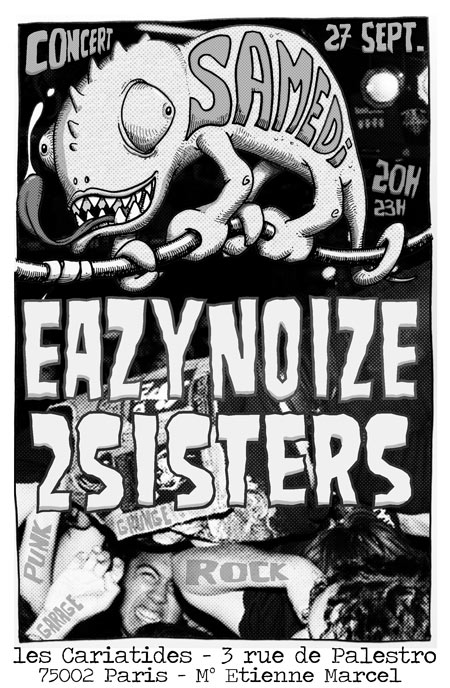 Eazynoyze, 2sisters aux Cariatides le 27 septembre 2014 à Paris (75)