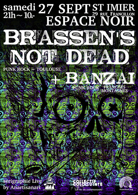 BRASSEN'S NOT DEAD + BANZAÏ à ESPACE NOIR le 27 septembre 2014 à Saint-Imier (CH)