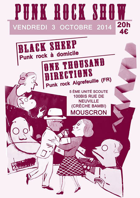 Black Sheep + One Thousand Directions à la 5ème Unité Scoute le 03 octobre 2014 à Mouscron (BE)