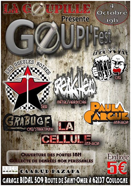 Goupi'Fest au garage Bidal le 04 octobre 2014 à Coulogne (62)