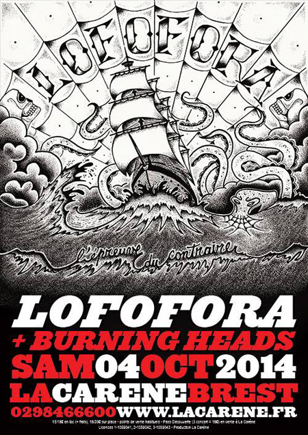 Lofofora + Burning Heads à la Carène le 04 octobre 2014 à Brest (29)