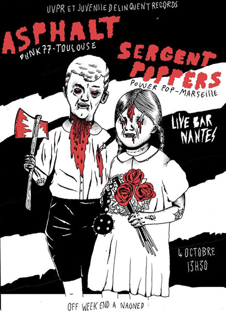 Asphalt + Sergent Poppers au Live Bar le 04 octobre 2014 à Nantes (44)
