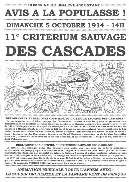 11e CRITÉRIUM SAUVAGE le 05 octobre 2014 à Paris (75)