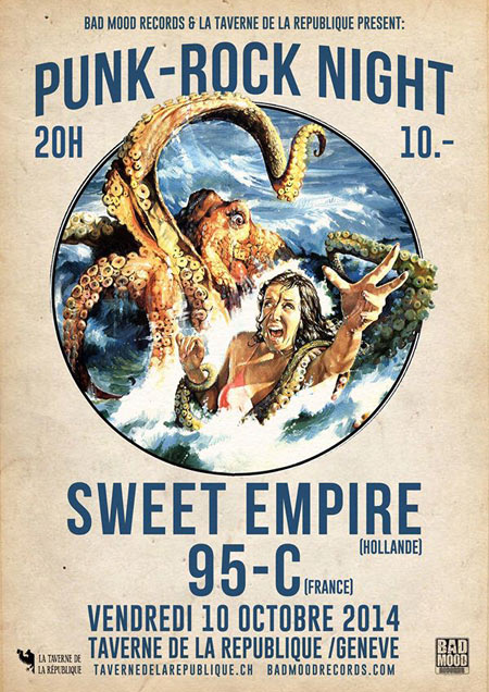Sweet Empire + 95-C à la Taverne de la République le 10 octobre 2014 à Genève (CH)