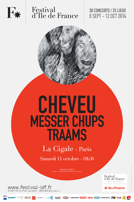 Concert Cheveu - Messer Chups - Traams à la Cigale le 11 octobre 2014 à Paris (75)
