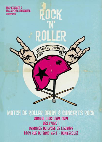 Rock'n'Roller Derby Party au lycée de l'Europe le 11 octobre 2014 à Dunkerque (59)