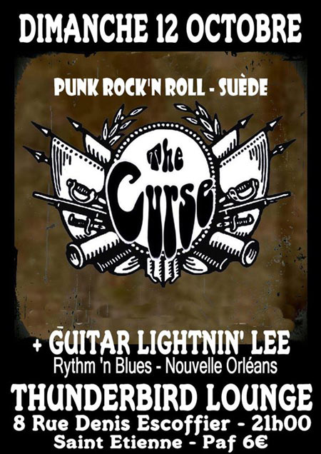 The Curse + Guitar Lightnin' Lee au Thunderbird Lounge le 12 octobre 2014 à Saint-Etienne (42)