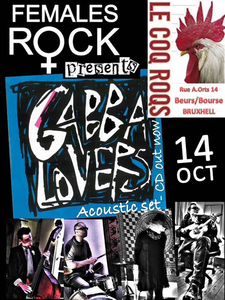 FEMALES ROCK @ LE COQ ROQS with GABBALOVERS (Acoustic Set) le 14 octobre 2014 à Bruxelles (BE)