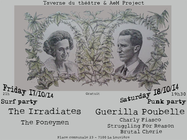 The Irradiates + The Poneymen à la Taverne du Théâtre le 17 octobre 2014 à La Louvière (BE)
