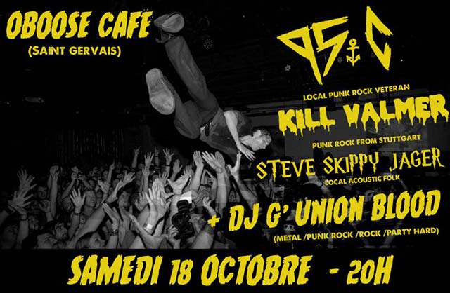 95-C + Kill Valmer + Steve Skippy Jäger à l'Oboose Café le 18 octobre 2014 à Saint-Gervais-les-Bains (74)