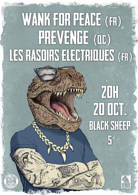 Wank For Peace +Prevenge +Les Rasoirs Électriques au Black Sheep le 20 octobre 2014 à Montpellier (34)