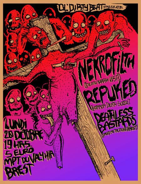 Nekrofilth + Repuked + Deathless Bastards à la MPT du Valy Hir le 20 octobre 2014 à Brest (29)