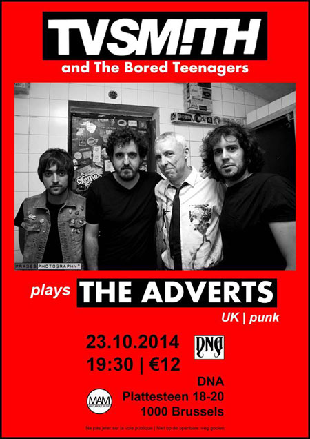 TV Smith & The Bored Teenagers plays The Adverts au DNA le 23 octobre 2014 à Bruxelles (BE)