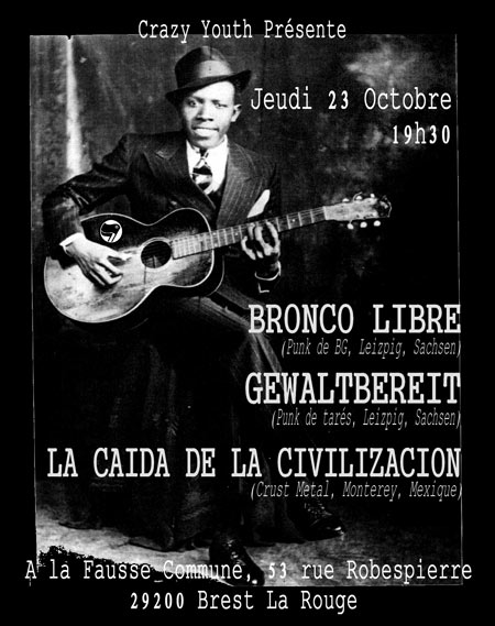 Concert Punk à la Fausse Commune le 23 octobre 2014 à Brest (29)