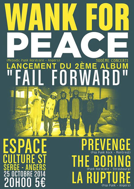 Concert Punk Rock à l'espace culturel du campus Saint-Serge le 25 octobre 2014 à Angers (49)
