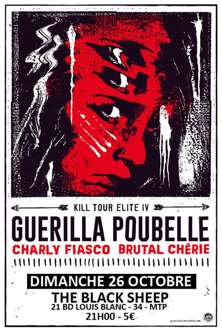 Guerilla Poubelle + Charly Fiasco + Brutal Chérie au Black Sheep le 26 octobre 2014 à Montpellier (34)