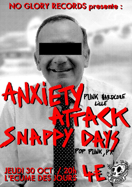 Anxiety Attack + Snappy Days à l'Écume des Jours le 30 octobre 2014 à Périgueux (24)
