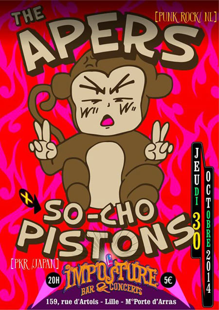 The Apers + So-Cho Pistons au bar L'Imposture le 30 octobre 2014 à Lille (59)