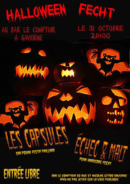 Les Capsules + Échec & Malt au bar Le Comptoir le 31 octobre 2014 à Saverne (67)