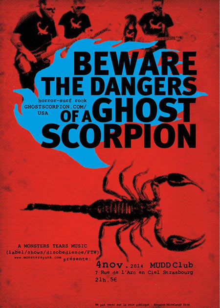 Beware The Dangers Of A Ghost Scorpion au Mudd Club le 04 novembre 2014 à Strasbourg (67)