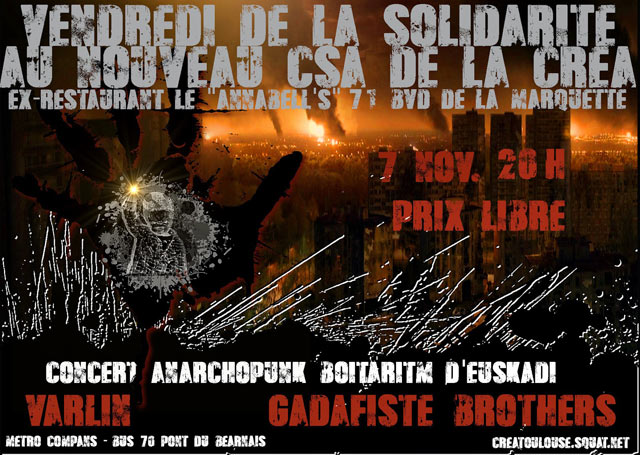 Vendredi de la solidarité au nouveau CSA de la CREA le 07 novembre 2014 à Toulouse (31)
