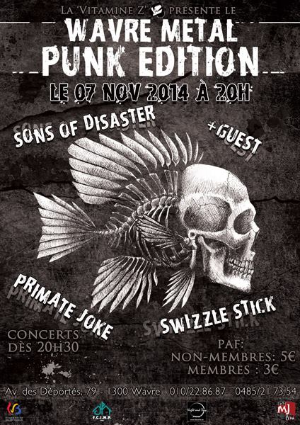 Wavre Metal 'Punk Edition' à la Vitamine Z le 07 novembre 2014 à Wavre (BE)