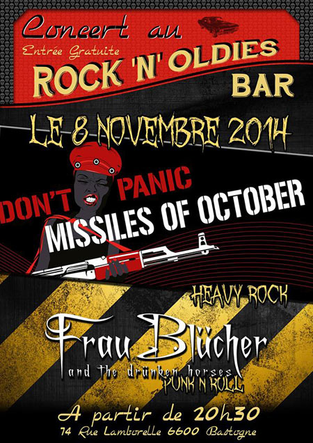 Frau Blücher + Missiles of October au Rock'n'Oldies le 08 novembre 2014 à Bastogne (BE)
