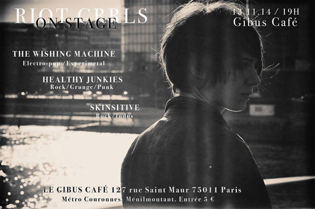 Healthy Junkies + The Wishing Machine + Skinsitive au Gibus Café le 13 novembre 2014 à Paris (75)
