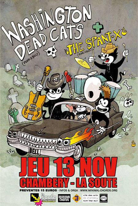 Washington Dead Cats + The Spant'X à la Soute le 13 novembre 2014 à Chambéry (73)