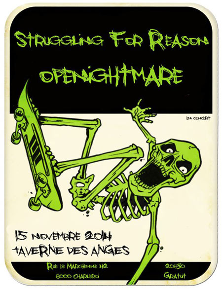 OpeNightmare + Struggling For Reason à la Taverne des Anges le 15 novembre 2014 à Charleroi (BE)
