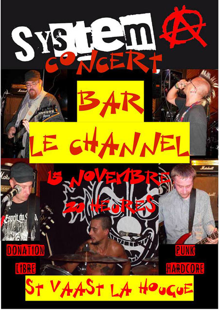 Concert Punk : System A le 15 novembre 2014 à Saint-Vaast-la-Hougue (50)