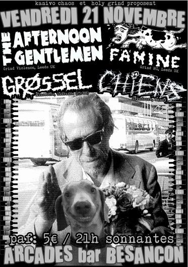 The Afternoon Gentlemen + Famine + Chiens + Grossel aux Arcades le 21 novembre 2014 à Besançon (25)