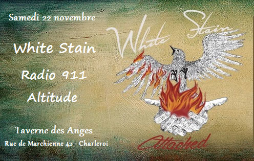 White Stain + Radio 911 + Altitude à la Taverne des Anges le 22 novembre 2014 à Charleroi (BE)