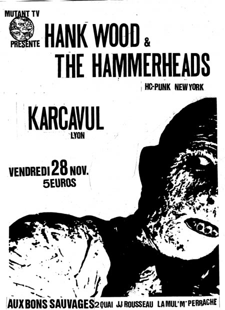 Hank Wood and the Hammerheads + Karcavul aux Bons Sauvages le 28 novembre 2014 à La Mulatière (69)