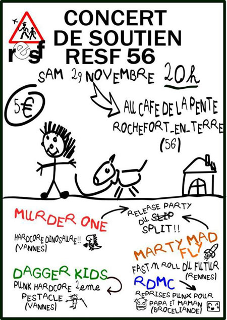 Concert de soutien à RESF 56 au Café de la Pente le 29 novembre 2014 à Rochefort-en-Terre (56)
