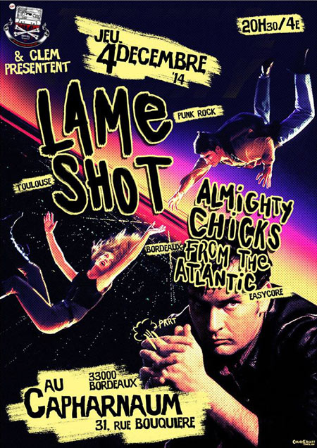 Lame Shot + Almighty Chicks From The Atlantic au Capharnaüm le 04 décembre 2014 à Bordeaux (33)