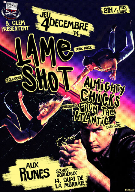 Lame Shot + Almighty Chicks From The Atlantic aux Runes le 04 décembre 2014 à Bordeaux (33)