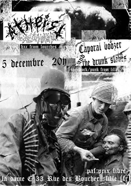 Atheist Bastard + Caporal Boozer and the Drunk Slaves au Dame C le 05 décembre 2014 à Lille (59)