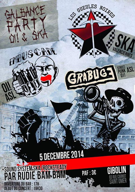 Galbance Party Oi! & Ska au Gibolin le 05 décembre 2014 à Saint-Omer (62)