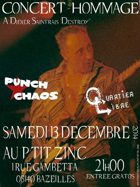Punch Chaos + Quartier Libre au P'tit Zinc le 13 décembre 2014 à Bazeilles (08)