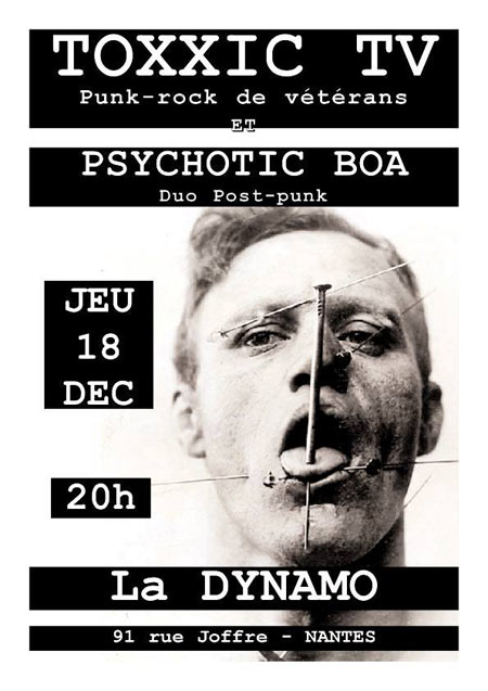 Toxxic TV + Psychotic Boa au Dynamo Café le 18 décembre 2014 à Nantes (44)