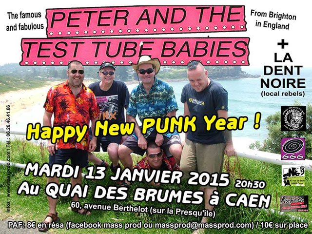 Peter & the Test Tube Babies + La Dent Noire Au Quai des Brumes le 13 janvier 2015 à Caen (14)